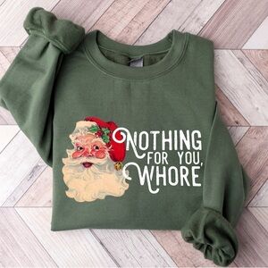 Green Santa Graphic Sweatshirt